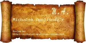 Michalek Apollinár névjegykártya